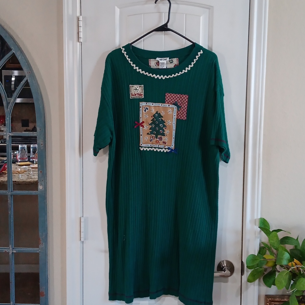 Cuddl Duds Green Festive Tunic